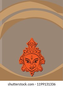 Durga Goddess Of Power, Divine Mother Of The Universe Design Vector Art Illustration