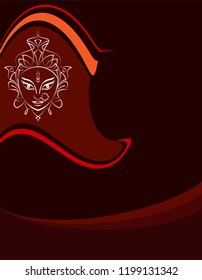 Durga Goddess Of Power, Divine Mother Of The Universe Design Vector Art Illustration
