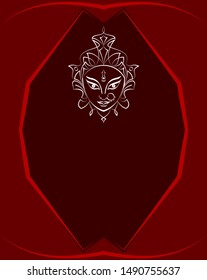 Durga Goddess Of Power, Divine Mother Of The Universe Design Vector Art Illustration