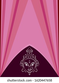 Durga Goddess Of Power, Divine Mother Of The Universe Design Vector Art Illustration