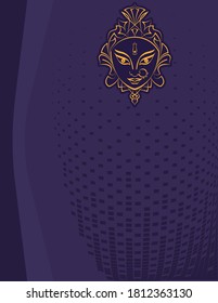 Durga Goddess Of Power, Divine Mother Of The Universe Vector Art Illustration
