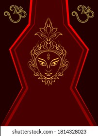 Durga Goddess Of Power, Divine Mother Of The Universe Vector Art Illustration
