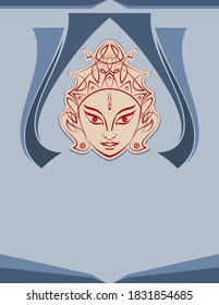 Durga Goddess Of Power, Divine Mother Of The Universe Vector Art Illustration