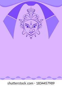 Durga Goddess Of Power, Divine Mother Of The Universe Vector Art Illustration