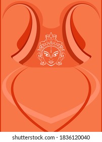 Durga Goddess Of Power, Divine Mother Of The Universe Vector Art Illustration