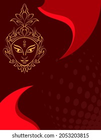 Durga Goddess Of Power, Divine Mother Of The Universe Vector Art Illustration