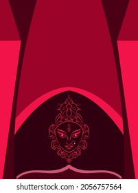 Durga Goddess Of Power, Divine Mother Of The Universe Vector Art Illustration