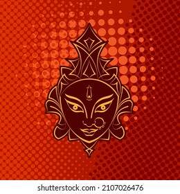 Durga Goddess Of Power, Divine Mother Of The Universe Vector Art Illustration