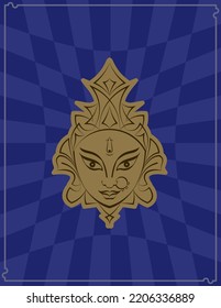 Durga Goddess Of Power, Divine Mother Of The Universe Vector Art Illustration