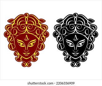 Durga Goddess Of Power, Divine Mother Of The Universe Vector Art Illustration