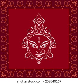 Durga Goddess of Power Vector Art