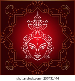 Durga Goddess of Power Vector Art