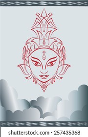 Durga Goddess of Power Vector Art