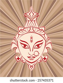 Durga Goddess of Power Vector Art