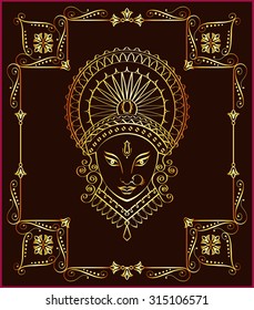 Durga Goddess of Power Vector Art