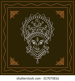 Durga Goddess of Power Vector Art