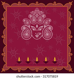 Durga diosa del arte del vector de poder