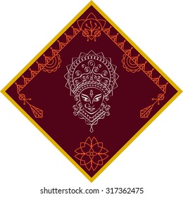 Durga Goddess of Power Vector Art