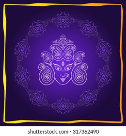 Durga Goddess of Power Vector Art
