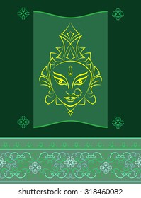 Durga diosa del arte del vector de poder