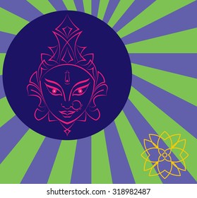 Durga Goddess of Power Vector Art