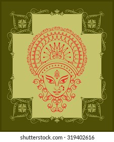 Durga Goddess of Power Vector Art
