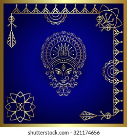 Durga Goddess of Power Vector Art