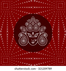 Durga Goddess of Power Vector Art