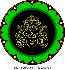 Durga Goddess of Power Vector Art