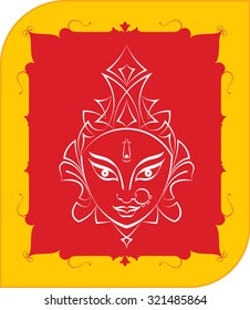 Durga Goddess of Power Vector Art