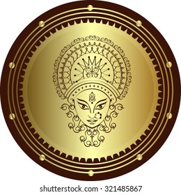 Durga Goddess of Power Vector Art