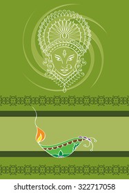 Durga Goddess of Power Vector Art