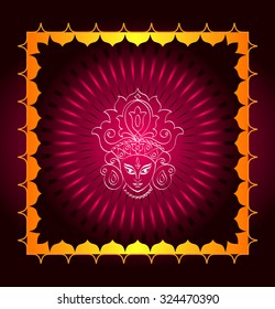 Durga Goddess of Power Vector Art