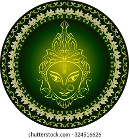 Durga Goddess of Power Vector Art