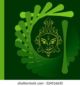 Durga Goddess of Power Vector Art