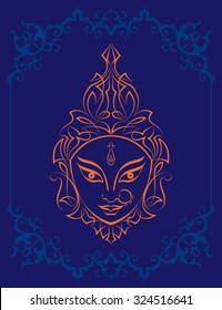 Durga Goddess of Power Vector Art