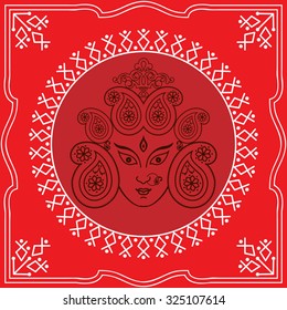 Durga Goddess of Power Vector Art
