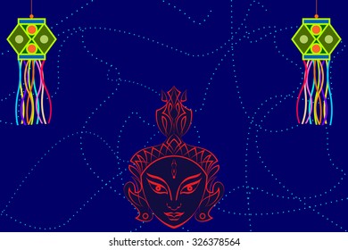 Durga Goddess of Power Vector Art