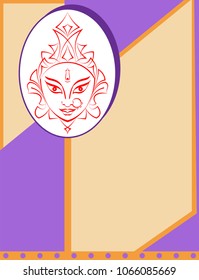 Durga Goddess of Power Vector Illustration