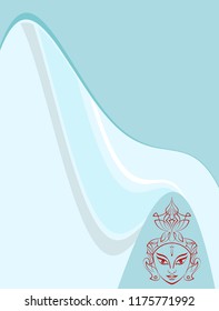 Durga Goddess of Power Vector Illustration