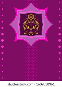 Durga Goddess of Power Vector Illustration