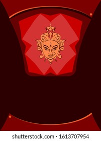 Durga Goddess of Power Vector Illustration