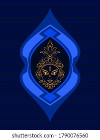 Durga Goddess of Power Vector Illustration