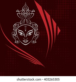 Durga Goddess of Power Vector Illustration