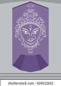 Durga Goddess of Power Vector Illustration