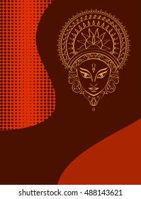 Deusa Durga da Ilustração Power Vetor