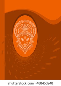 Durga Goddess of Power Vector Illustration