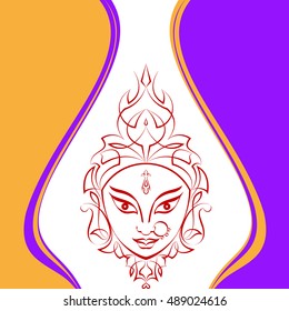 Durga Goddess of Power Vektor Illustration