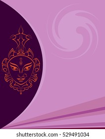 Ilustración de la diosa Durga del vector de poder