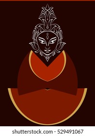 Durga Goddess of Power Vector Illustration